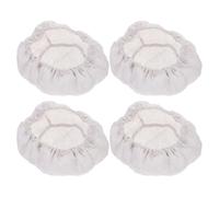 PACKOVE 4 Pezzi Copertine Bianco per Coperchi di Barattoli in Vetro, Riutilizzabili e Adatte per Lievitazione del Pane e Conservazione