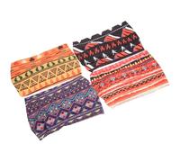 PACKOVE 4 Pezzi Fasce Africane Retro per Donne Fasce Larghe Elastiche per Yoga e Sport Design Stabile e Confortevole Adatte Tutti Tipi