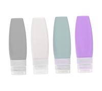 PACKOVE 4 Pezzi Imbottigliato bottiglie portatile corpo contenitori da viaggio cosmetici contenitore per shampoo piccolo beni di viaggio bottiglia ricaricabile Gel di silice