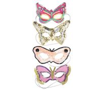 PACKOVE 4 Pezzi Maschera Farfalla Donna per Mascherata, Elastico Regolabile | Tessuto Non Tessuto, Taglia Unica Adatta a Molti Volti, per Festa di Compleanno e Natale