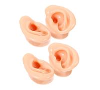 PACKOVE 4 Pezzi Orecchio in Silicone Flessibile e Realistico Supporto Auricolare per Agopuntura e Pratica di Piercing Espositore per Gioielli Auricolari e Accessori