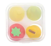 PACKOVE 4 Pezzi Spugna di bellezza alla frutta inventare spugna trucco con spugne Miscelare impastatrici spugnette morbide per il trucco soffio di cipria Idrofilo non lattice