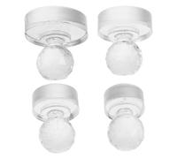 PACKOVE 4 Pezzi Timbro per Ombretto, Strumento di Riparazione per Highlighter e Fard, Cristallo, Rotondo, 20/22/26/30mm, Portatile, per Esperti e Principianti, Viaggio e Urgenze