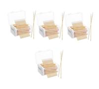 PACKOVE 4 Set Bastoncini Di Cotone Per La Pulizia Delle Orecchie Bastoncini Di Cotone Appuntiti Applicatori Per Le Bastoncini Per Il Trucco Bastoncini Purificanti Per 500 pezzi*4