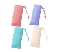 PACKOVE 4pezzi Borse Porta Sapone Esfolianti Rete Con Corda Sacchetti Per Sapone Da Doccia Rete Per Borsa Portatile Per Igiene Personale Per Viaggi e Uso Quotidiano