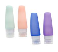 PACKOVE 4pezzi Falconi Da Viaggio Comprimibili Flaconi Vuoti Flessibili Per Shampoo e Lozioni Flaconi Pratici Ricaricabili Per Trucchi e Articoli Da Toeletta Di Perdite Per Ottimizzare Spa