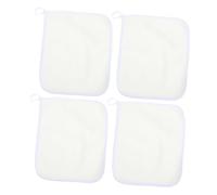 PACKOVE 4pezzi Salviette Esfolianti Beige Per Doccia Teli Scrub Doppio Lato Per Viso e Corpo Per Uomini e Donne Massaggio e Della