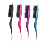 PACKOVE 4pezzi Spazzola Setol Cinghiale Per Capelli Design Punta Arrotondata Manico Ergonomico Leggera Piccolmensioni Per Trasporto e Viaggi