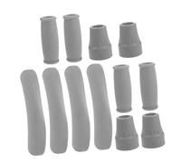 PACKOVE 4sets Cuscinetti Per Stampelle Coperture Per Impugnatura e Cuscini Ascellari Punta in Gomma Per Bastone Da Passeggio e Tappi Di Ricambio Per Piedini Di Deambulatore Kit Di Accessor