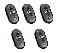 PACKOVE 5 Pezzi Keychain primo rivelatori test alcolemico alcoltest alcolimetro Test alcolici alcolometro analizzatore del respiro rilevatore di asb Black