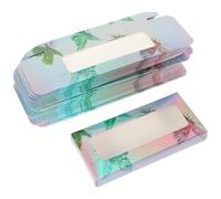 PACKOVE 50pezzi Eyelash Storage Boxes with Butterfly Pattern Portable Lash Extension Containers for Organizing False Eyelashes for Travel and Beauty Shops