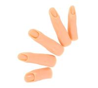 PACKOVE 5pezzi Dita Finte Manicure Display Dita Pratica Unghie Allenamento Finte Strumento Manicure Colore Naturale Realistico Per Esercitarsi Nail Art Tecniche