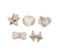 PACKOVE 5pezzi in Metallo Per Nail Art Decorazioni Per Manicure Te Accessori Per Unghie Naturali o Artificiali Applicazione Facile Su Base Personalizzazione Per Occhiali e Biglietti