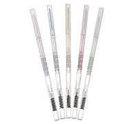 PACKOVE 5pezzi Matite Per Sopracciglia Impermeabili e Resistenti Al Sudore Con Pennello Design Doppio Estremità Colori Naturali Scuro Per Trucco Sopraccigliare Facile e Naturale