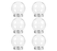 PACKOVE 6 Pezzi Globi di Neve Trasparenti Fai da Te con Tappo a Vite in Plastica 150ml, Sfere Rotonde Leggere e Lavabili per Decorazioni Natalizie e Artigianato Creativo