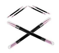 PACKOVE 6 Pezzi Penna Al Quarzo Per Unghie Penna Temperamatite Per Unghie Testina Per Smalto a Doppia Testa Plastica Black