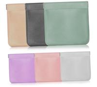 PACKOVE 6 pezzi Pochette Portagioielli e Organizer Cavi in Pelle PU Piccole Borse Cosmetiche da Viaggio Colorate per Trucco e Accessori Riutilizzabili per Donna