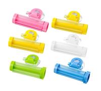 PACKOVE 6 Pezzi Spremi Dentifricio Creativo con Ventosa Estrattore Manuale per Dentifricio Comodo Pratico per Ottimizzare Uso Del Prodotto Casual Colore Casuale