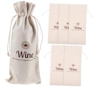 PACKOVE 6 Pezzi Tasca Per Un Mazzo Di Vino Rosso Sacchetti Di Bottiglie Di Liquori Sacchetti Di Confezionamento Sacchetti Di Vino Rosso Sacchetti Di Imballaggio Del Vino Lino Di Cotone