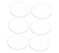 PACKOVE 6pezzi Glass Watch Lens Flat Mineral Replacement for Watchmakers Easy Installation Scratch-resistant Polished Edges for Watch Repair