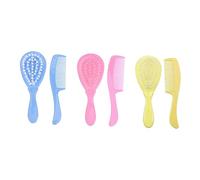 PACKOVE 6Pezzi Spazzole e Pettini per Ragazza Strumenti Sicuri e Leggeri per Massaggio Del Capelluto per Viaggi e