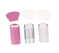 PACKOVE 6pezzi Strumento Per Timbri in Silicone Set Raschietti Per Timbri Stampini Trasparenti Per Trasferimento Stampe Sulle Unghie Timbro Per Nail Art