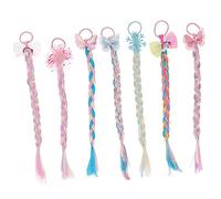 PACKOVE 7 Pezzi Extension Colorate per Treccia per Ragazze Accessori per Compleanno e Costume Decorazioni Vivaci e Colorate per