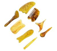 PACKOVE 8 Pezzi Gua Board Massaggiatore Collo Cuoio Capelluto Schiena Spalle Trigger Point Strumenti Per Massaggio In Resina Per Strumento Per Massaggio Della Colonna