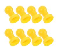 PACKOVE 8 Pezzi Tappi Pali Tappeto Elastico, Copri Saltarello in Plastico Giallo per Rete di Sicurezza, Installazione e Fissaggio, Festa Estiva