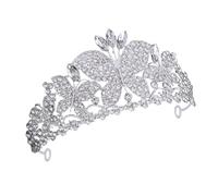 PACKOVE Accessori Per a Con Farfalla Diamanti Fasce Da Sposa Accessori Da Sposa Bride Tiara Fascia Per a Farfalla Fascia Da Sposa Copricapo Da Sposa Strass Argento
