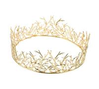 PACKOVE Accessori Per Nuziale Corone Accessorio in Costume Per Prestazioni Del Re D'epoca Della Sposa Nuziale Doccia Addio Al Nubilato Nozze D'oro Metallo