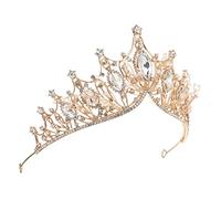 PACKOVE accessorio per a copricapo accessori per con strass tiara nuziale Bride Headband Spose corone di compleanno per le donne signore della lega D'oro