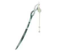 PACKOVE Accessorio per Chioma Donna con Nappine Verde in Plastica, Forcina Stile Cinese Antico per Occasioni Speciali e Feste a Tema Stile Antico