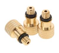 PACKOVE Adattatore per Valvola Bici in Rame 3 Pezzi, Ugello Compatto per Gonfiaggio Rapido Pneumatici Presta, Accessori Portatili per Pompe Compressore Aria Bici da Strada e Montagna