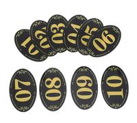 PACKOVE Adesivi Numerici per Armadietti e Porte Interni ed Esterni, Cartelli con Numero Civico e Numeri di Tavolo, Set 10 Pezzi Rimovibili per Organizzazione Casa, Ufficio, Hotel e Scuola