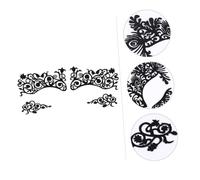 PACKOVE Adesivi Per Eyeliner in Pizzo Classico 5 Pezzi, Decalcomanie Autoadesive Per Tatuaggi Sul Viso, Effetto Drammatico Per Cosplay e Feste in Maschera