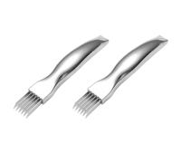 PACKOVE Affettatore per Cipolla in Acciaio Inossidabile 2 Pezzi, Utensile da Cucina Facile da Pulire per Tagliare Cipolle e Peperoncini in Cucina