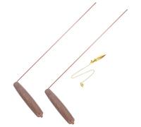 PACKOVE Bacchette per Radioestesia in Rame Naturale Manico in Legno, Set Portatile 1 Pezzo, Eccellente Conducibilità e Uso Versatile per Ricerca Tesori e Utilizzo Spirituale Stili multipli