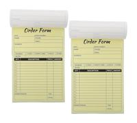 PACKOVE Blocco per Ordini Kraft 2 Moduli Copia, Libro Ricevute e Fatture per Piccole Imprese, Supporto Cartone Robusto, Formato 14x21 Cm, Adatto per Ristoranti e Negozi al Dettaglio