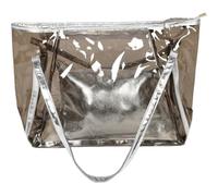 PACKOVE Borsa a Mano Trasparente con Lettere Stampate, Pvc, con Zip | Taglia Grande da Spalla, Uso in Vacanza e Controlli Stadio, Stile Giovane e Vivace, Donna
