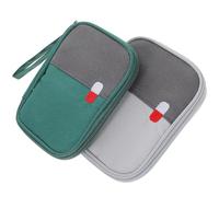 PACKOVE Borsa Porta Medicine da Viaggio 2 Pezzi in Poliestere e Lega di Alluminio Resistente e Non Deformabile per Famiglie e Attività Fitness