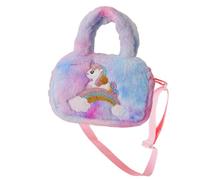 PACKOVE Borsetta Tracolla Per Bambine Con Design Unicorno Borsa Morbida e Leggera Per Snack e Oggetti Essenziali Per Uscite e Viaggi Tie-dye