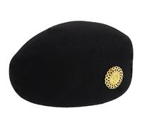 PACKOVE Cappello da Hostess Decorativo Nero in Lana per Cosplay e Spettacoli, Berretto da Assistente di Prestazioni Elegante e Facile da Fissare per Feste e Rappresentazioni Teatrali