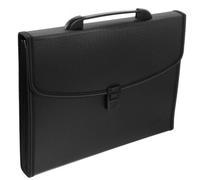 PACKOVE Cartella Portadocumenti a Soffietto A4 13 Scomparti Multistrato in Pp Nero, Leggera e Portatile per Documenti, per Ufficio e Casa