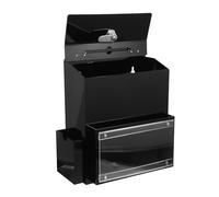 PACKOVE Cassetta delle Offerte della Chiesa in Acrilico Nero con Fessura per Carta e Blocco Privacy, Scatola di Raccolta Fondi e Contenitore per Suggerimenti per Ufficio e Comunità,