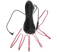 PACKOVE Cavo per Auto Cablaggio Nero da 15 Metri Interfaccia 4 Pin e Testa 2.5mm in Plastico, Trasmissione Stabile e Affidabile per Telecamera di Retromarcia