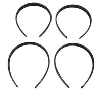 PACKOVE Cerchietti per Chioma Neri 2 Pezzi in Pu Minimalista alla Moda, Fascia Solida per Donne e Ragazze, per Lavoro e Fai da Te, Trattengono i Chioma Stile