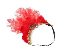 PACKOVE Cerchietto Con Fascia Da Festa Accessori Per Banda Per Di Natale Copricapo Da Festa Rosso Piuma