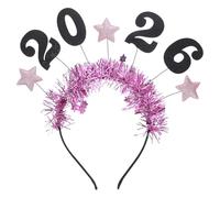 PACKOVE Cerchietto per Chioma di Buon Anno 2026 Stella in Ferro e Tessuto, Design Classico Confortevole per Feste e Balli Atmosfera Scintillante