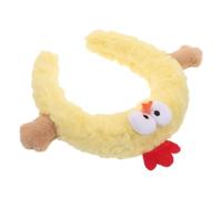 PACKOVE Cerchietto per Chioma in Peluche a Forma di Pulcino Giallo, Accessorio Comodo e Versatile per Lavare Viso come Prop Fotografico